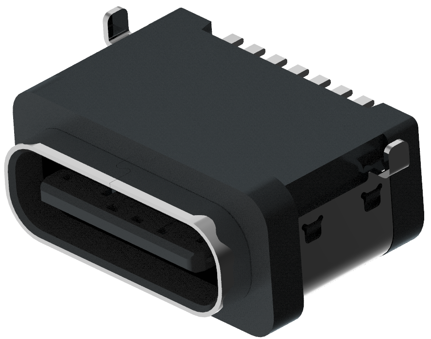 XB-TYPE C 8P-11   USB-TYPE C 8 P沈殿板防水マザーシートBタイプ（スチールシート付き）（フットカバー2脚プラグ、端子SMT）